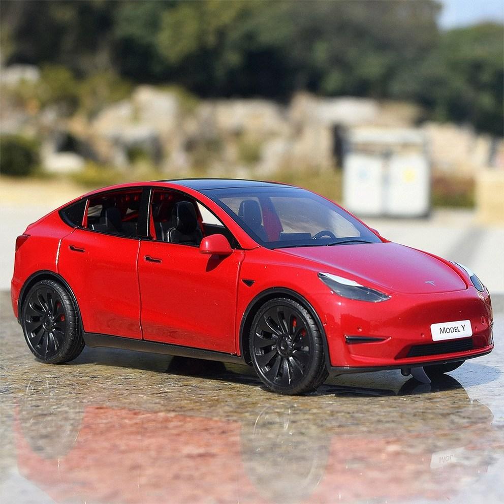 Премиум 1:Литой Модель Tesla Model Y Электромобиль Внедорожник Седан Сплав Инерционная Модель Машинки - Белый