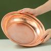 Поднос-тарелка из чистой меди, Буддийская фруктовница, Латунь, Благоприятный блеск, Тибетская тарелка, Подарок для дома, 25 см, 1 шт.