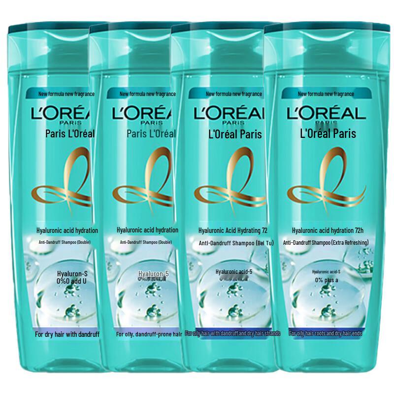 Шампунь L'Oréal с гиалуроновой кислотой, увлажняющий, против перхоти, глубоко очищающий
