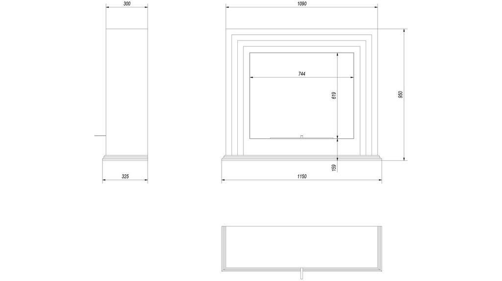 Portal Bioethanol fireplace QUAERERE TÜV white