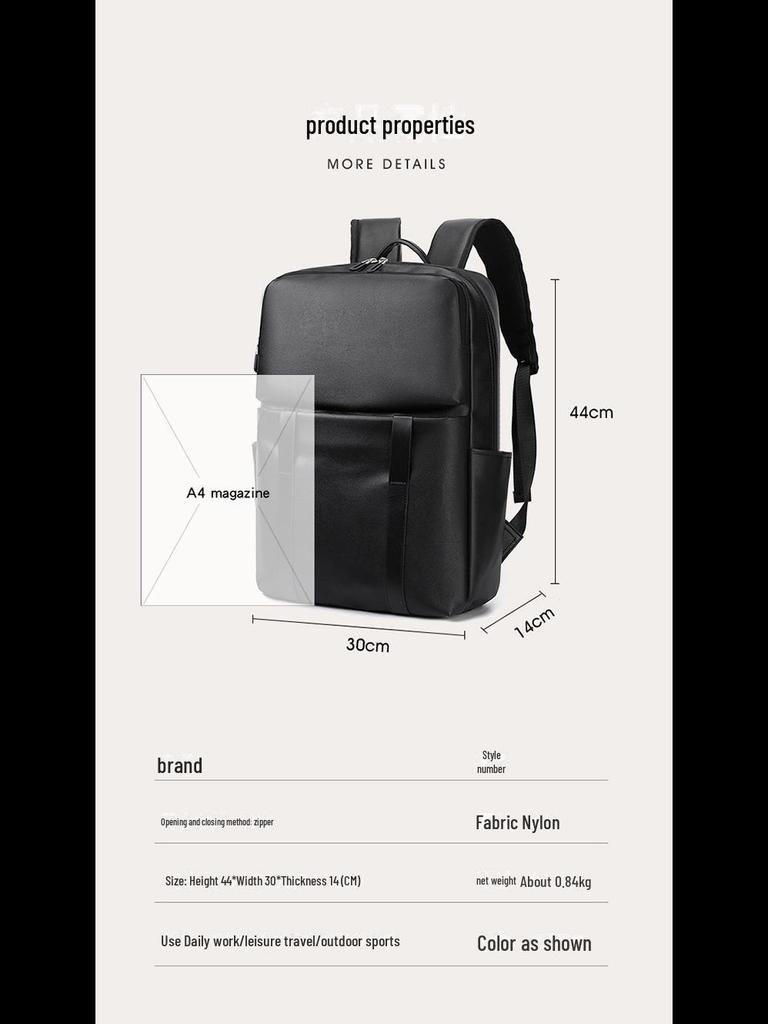 Мужской модный рюкзак из полиуретана большой вместимости для путешествий и поездок на работу