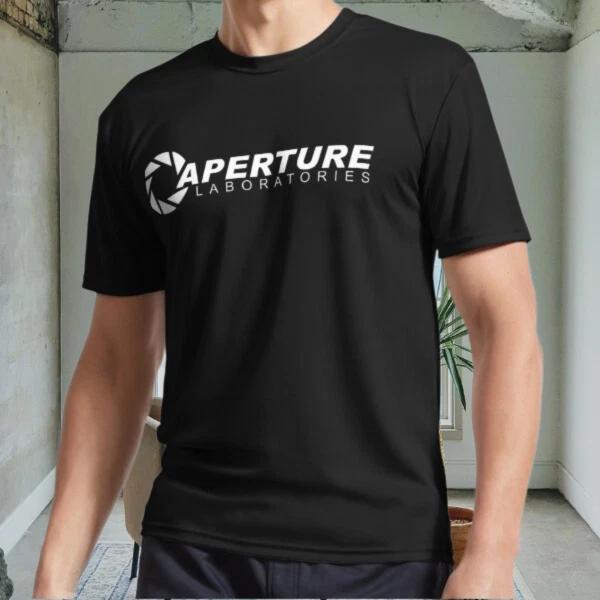 New Aperture Laboratories Active Logo Men's Black T shirt Funny Size S to 5XL