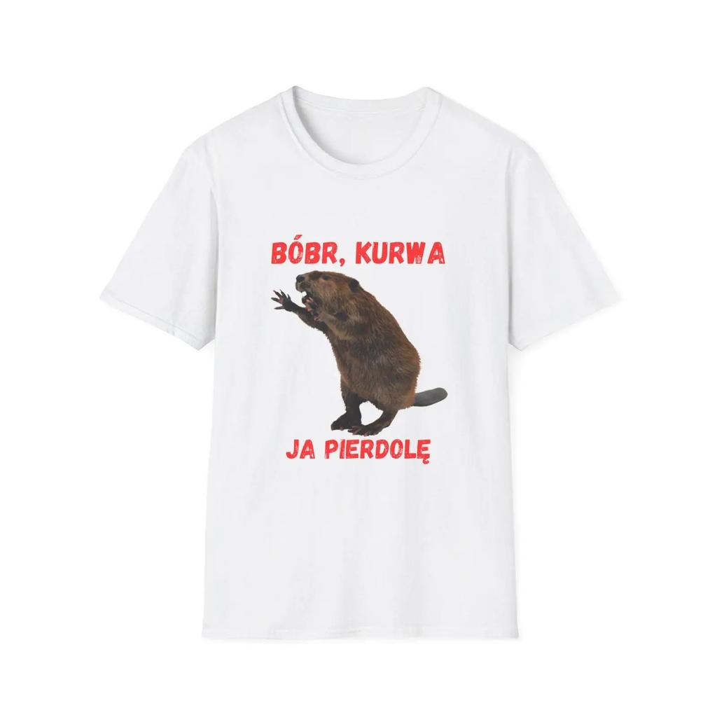 Bober Kurwa Ja Pierdole T Shirt Meme Vintage Homme Slightly Stylish Casual Comfortable Versatile Stretched Unisex