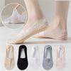 Lace Boat Socks Ladies Non Slip Heel Pure Cotton Breathable Low Cut Invisible Ankle Socks Women Summer Thin Casual Socks