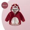 David Bella Kidsren's Polar Fleece Jacket Spring Clothing for Boys and Girls New Year's Red New Year's Greeting Clothing Baby Kidsren's Clothing