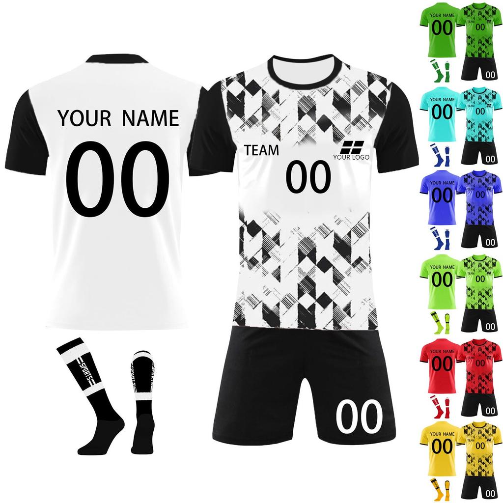 Personalised Shirts Kit Mens Girls With Name Number Custom Football Jerseys For Boys Training Suit