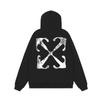 Unisex Oversized Hooded Sweatshirt With Arrow Print Casual Long Sleeve Pullover Teens Adults