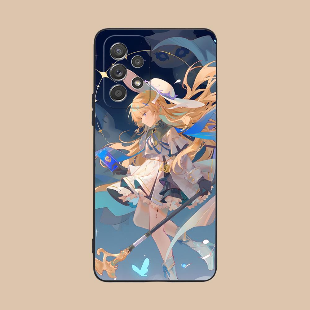 Чехол для телефона Wuthering Waves Phoebe для Samsung Galaxy M55 54 42 35 34 33 32 23 22 15 14 13 12 F55 5G Цветной чехол Роскошный чехол