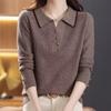 Lapel Sweater for Women In Autumn and Winter New Knitted Base Shirt Fashionable Mother Sweater