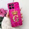 Модный Чехол-Корона с Буквой для Honor X7c Для HonorX7c X 7C 4G Мягкий Силиконовый TPU Чехлы