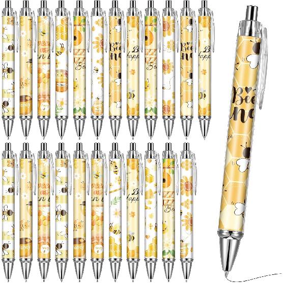 Dog Ballpoint Pens Gifts - School Office Retractable Supplies 24 Pcs Cute Gifts Bulk Black Ink Smooth Fine Point Writing Pen Colorful Graduation