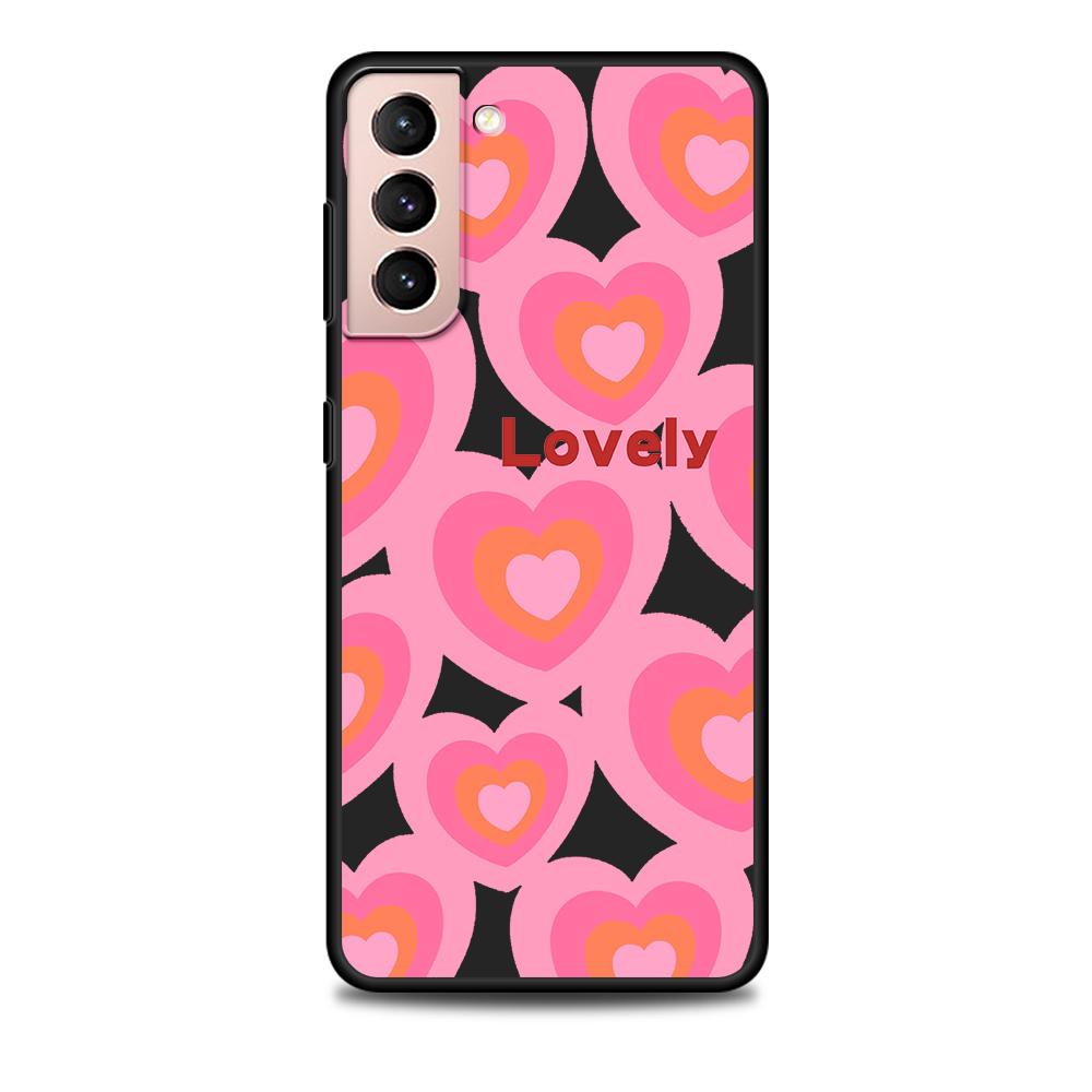 Чехол Love Heath для Samsung Galaxy S22 Ultra Чехол для телефона S21 S20 FE S10 5G S9 S8 Plus S10e S7 Edge Черный Мягкий Силикон Милая Оболочка