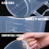 Clear Plastic Graduated Measuring Cupws Househould Portable Baking Beaker Liquid Measure Jug Transparent Cup Container