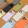 Large Window Camera Protection Silicone Case For iPhone 17 16 15 14 13 12 11 Plus Pro Max Solid Color Matte Shockproof Cover