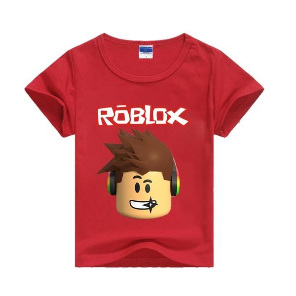 Футболка Roblox, детские летние футболки с короткими рукавами для мальчиков и девочек, футболки с принтом Roblox, детский костюм