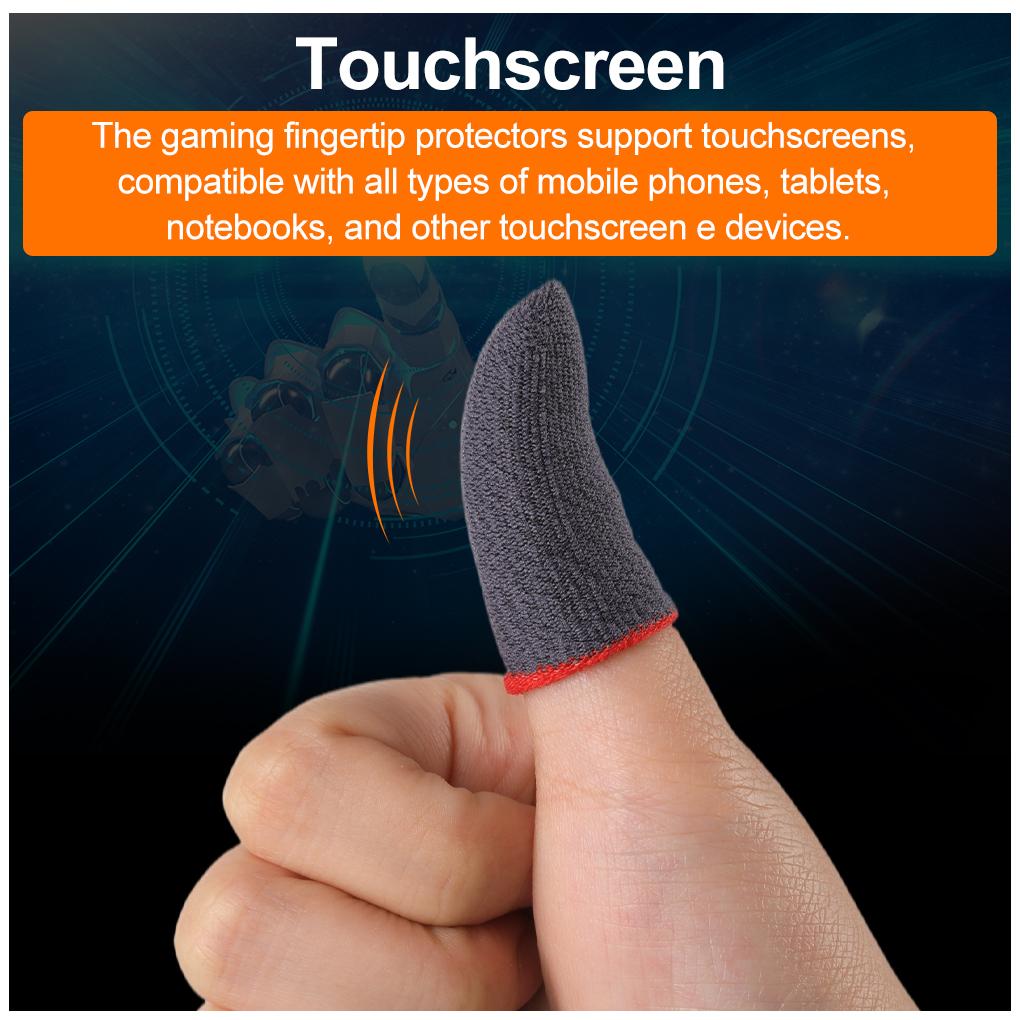 2 шт., устойчивые к поту противоскользящие напальчники из углеродного волокна, игровые плавные в эксплуатации эластичные контроллеры, аксессуары для рук геймеров