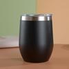Insulated Cup Thermal Coffee Mug with Lid for Cold Drinks Water Iced Black