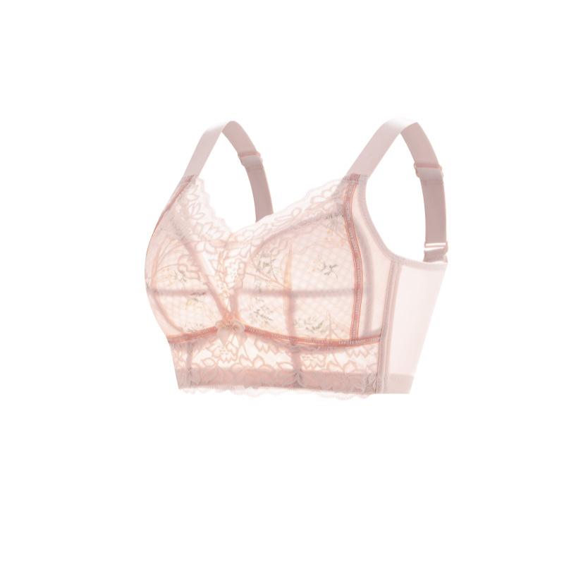 Бюстгальтер полной чашки Женская коллекция Аксессуар Бюстгальтер с эффектом пуш-ап Бюстгальтер против обвисания Кружевной бюстгальтер без бретелей Летний тонкий бюстгальтер