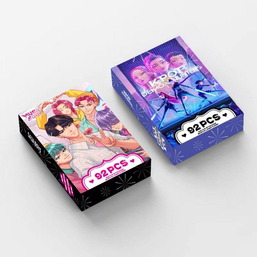 1+1 K-pop Demon Hunters Sticker Lomo Card 184pcs Kadehen Photocard