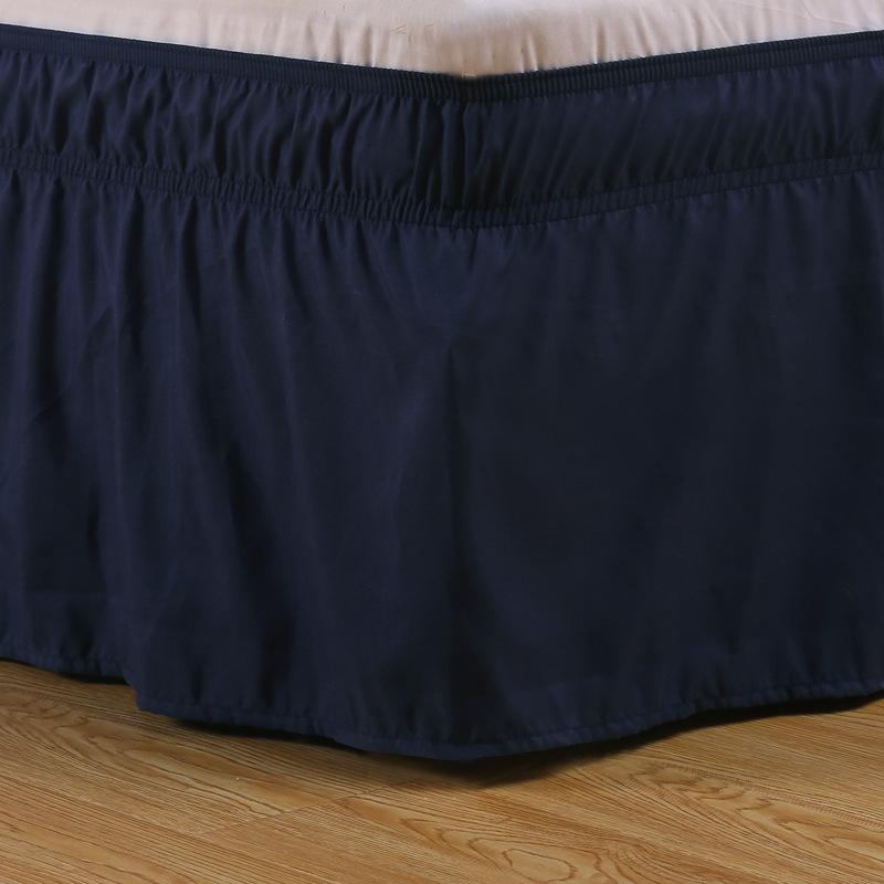 Однотонная эластичная юбка для кровати, подходящая для украшения спальни 90см/100см/150см/200см Кровать