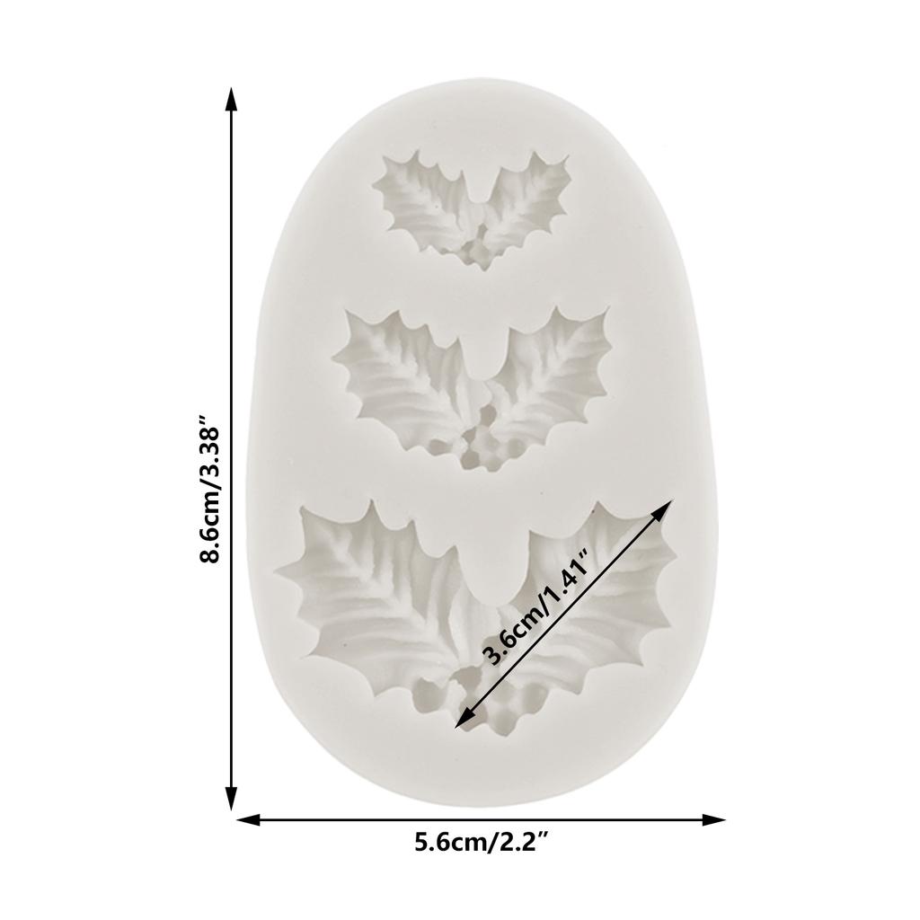 3D рождественские листья, силиконовая форма, формы для помадки, инструменты для украшения торта, формы для шоколадной мастики, листья, конфеты, смола, глина, форма