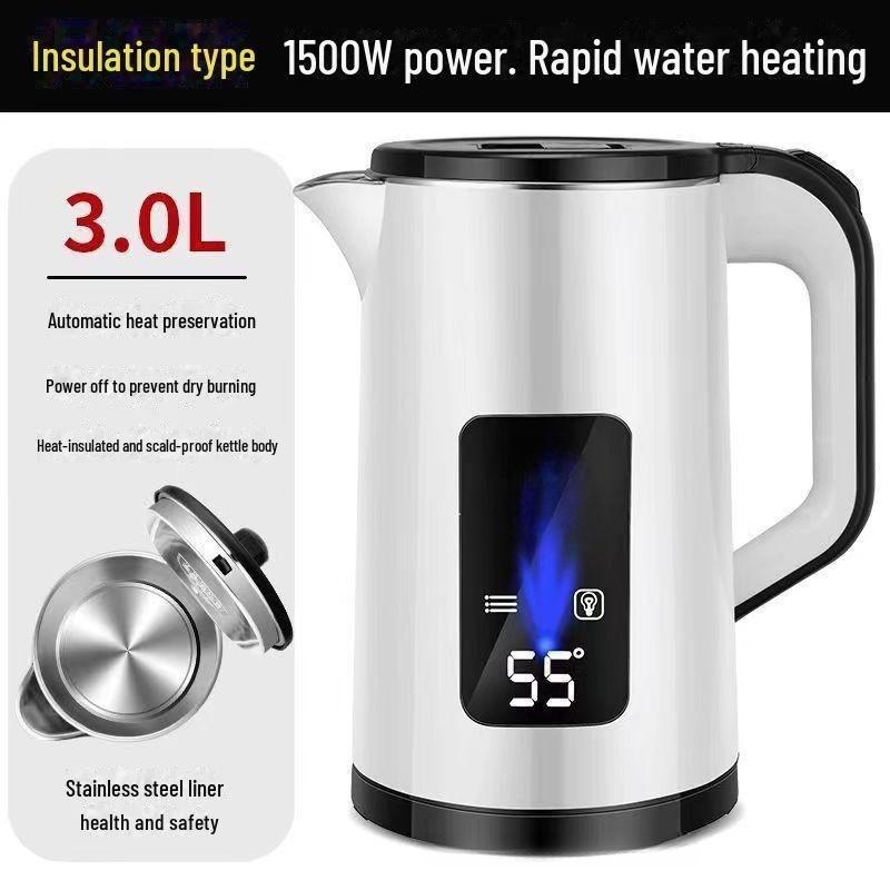 Electric Kettle Stainless Steel Boiling Water Kettle Fast Boil Automatic Shut Off Home Use Hot Water Kettle