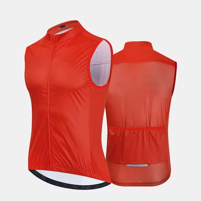 Men's Adult Plus Size Cycling Jersey Vest Waterproof Windproof Breathable Lightweight Anti-UV Quick Dry Recyclable