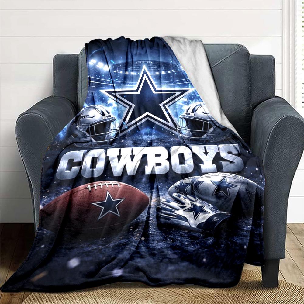 Dallas Cowboys Print Flannel Blanket High Quality Warm Comfortable Cover for All Seasons Perfect for Gifts Home Decor
