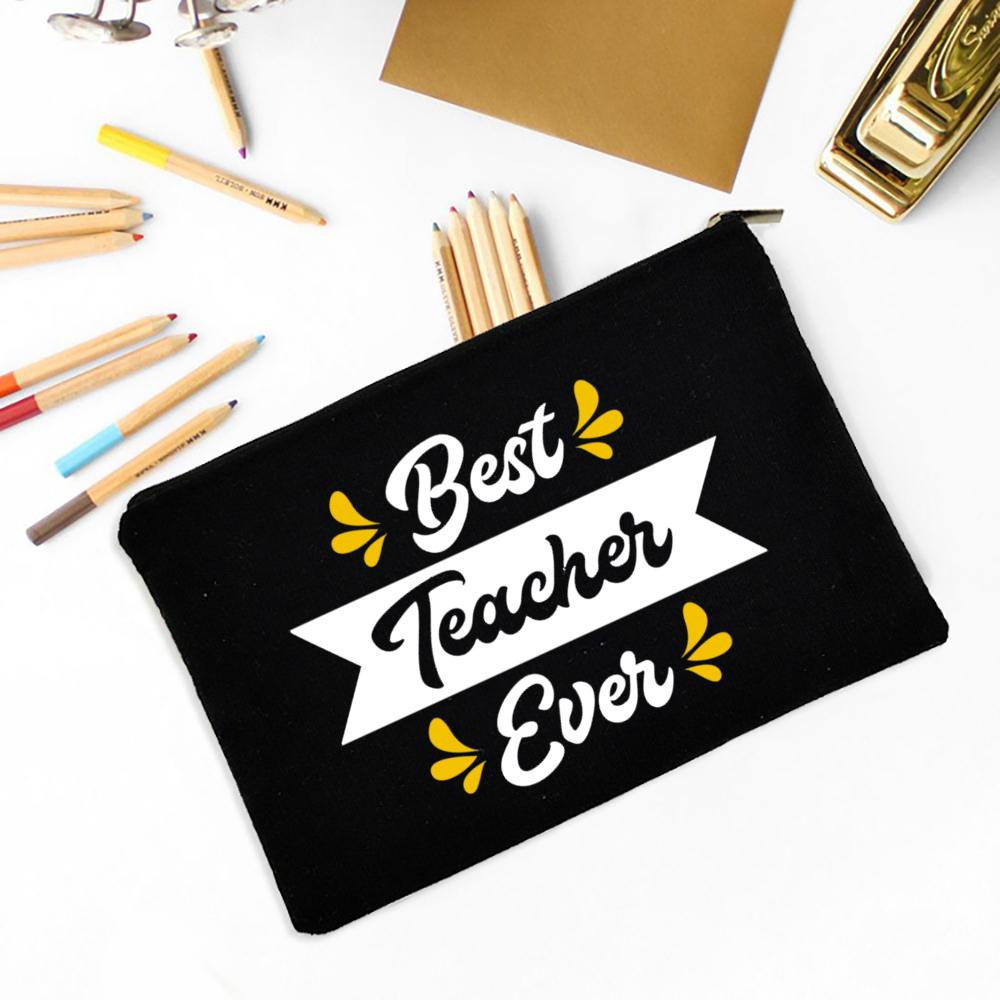 I'am Teacher What Is Your Superpower Women Bag Large Capacity Case School Stationery Supplies Storage Bags Travel Wash Pouch Teacher Gifts