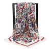 Retro Classic Satin Imitation Silk Scarf, Large Square Scarf Travel Versatile Shawl Silk Scarf