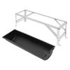 Livestock Feed Trough, 39inch Long Large Capacity Hay Feeder Goat Hay Feeder with Stand,for Calves,Sheep,Horses, Alpacas (Black)