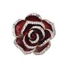 Brooch Pin Camellia Shape Elegant Exquisite Rhinestone Embellished Brooch for Women Clothes Silk