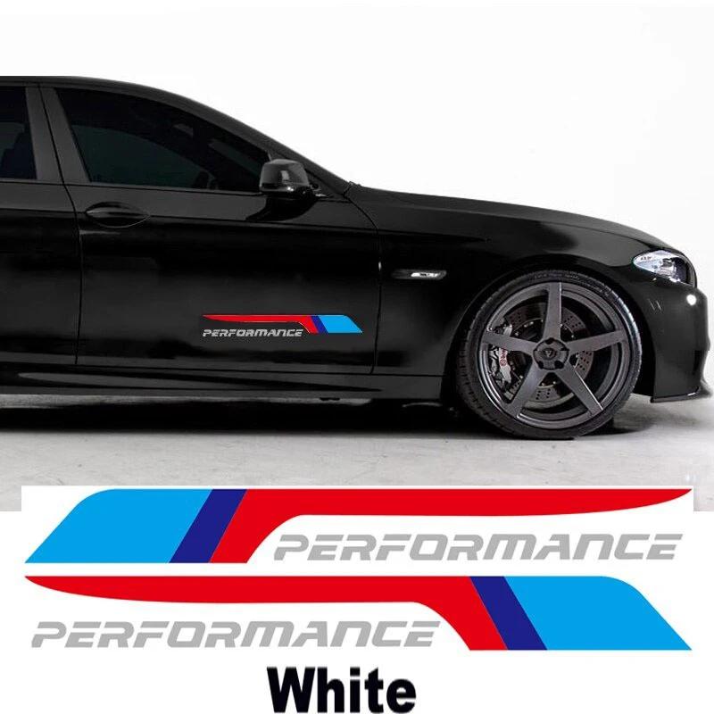 2 шт. Наклейка на дверь автомобиля MPerformance для BMW F10 F30 E28 E30 E36 E46 316 318 320 330 335 520 530 550 E60 E90 lcfn09