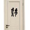 Cute Man Woman Washroom Toilet WC Bathroom Door Sticker ADM