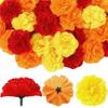 20 Pcs Simulated Marigold Flowers Faux Silk Marigolds with Stems Realistic Artificial