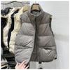 Short Down Cotton Vest Women Spring Autumn Winter Loose Fitting Outer Jacket Female Warm Vest Camisole Jacket Cardigan Plus Size
