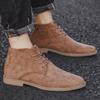 Men Casual Boots Fashion Elegant Men's Suede Leather Ankle Boots Male Casual Classic Trendy Business Lace Up Men Chelsea Boots