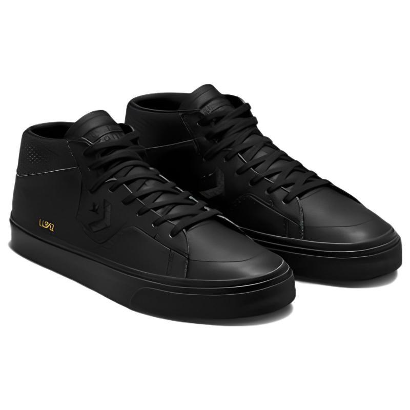 Converse Cons Louie Lopez Pro Монокожа Нескользящие и износостойкие Мидтопы Обувь для скейтборда Унисекс Черный