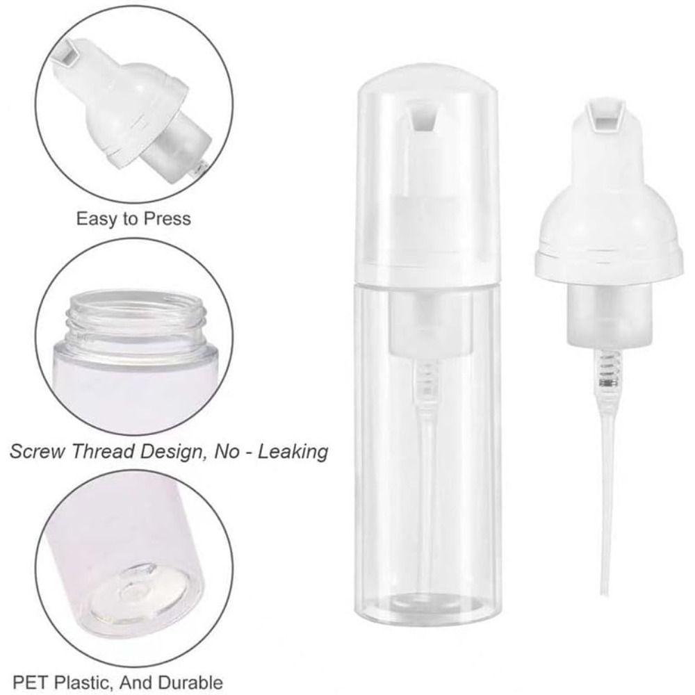 30/50ml Foam Pump Bottle Clear Empty Soap Bottle Portable Foaming Dispenser Cosmetics Packaging