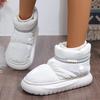 Fashion White Down Waterproof Snow Boots for Women 2024 Winter Long Plush Warm Cotton Padded Shoes Woman Thick Sole Platform Ankle Boots