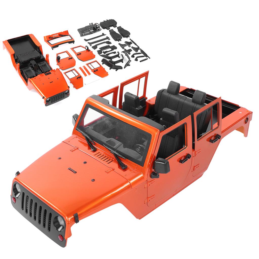 313mm Wheelbase Open Car Body Shell Accessory Fit for SCX10 90046 1 10 RC Car ModelOrange