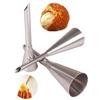 1 Set Puff Piping Bag Nozzles Labor-saving Anti-rust Stainless Steel Cake Decorating Cream Syringe Nozzles for Kitchen