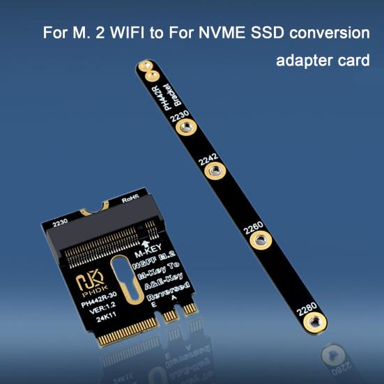 Yousheng M.2 A&E To NVME SSD Expansion Card Supports 2230/2242/2260/2280 Computer Motherboard M2 Key A-E To NVME SSD PCIe 4.0 Extension Adapter PCB