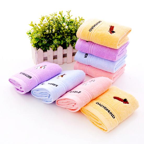 Cartoon Puppy Poodle Animal Cotton Super Soft Water Absorbing Kids Bath Towels