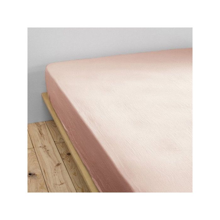 "Gaïa" Fitted Sheet All Sizes "Cotton Gauze" - Gaïa Marshmallow - 90 X 190 Cm 30 Cm Cap
