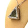 Stones and Minerals. Raw Peridot Necklace. Triangle Model.