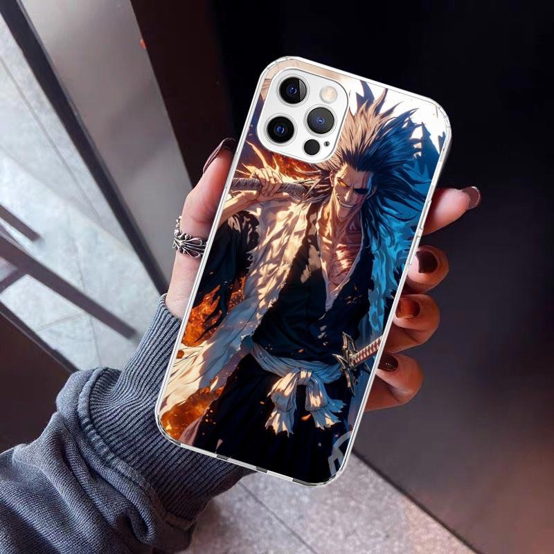 Чехол для телефона Bleach с изображением Зараки Кенпачи для iPhone 17 Air 16 15 Pro Max 14 Plus 13 Mini 12 11 Чехол 7 8 SE Силиконовый Чехол Печать Fundas