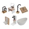 1/12 Dollhouse Bathroom Set House Supplies Mini Shower Room Decor Accessories Ornaments