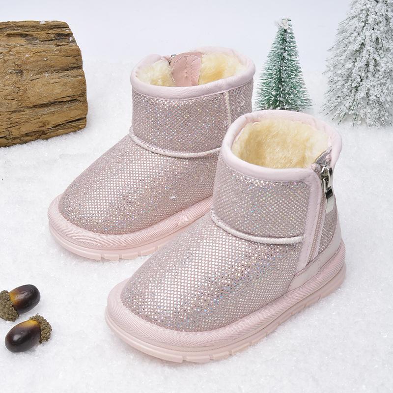 Versatile Girls Shoes Winter Item Kids Snow Boots Soft Soled Girls' Casual Ankle Boots Anti Slip Boys' Boot