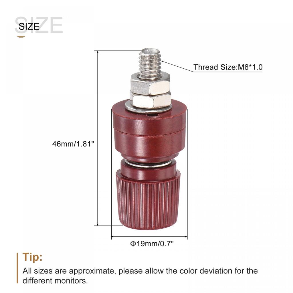 Uxcell Terminal Binding Post Усилитель Терминал Соединитель Jack Динамик Черный Красный 1 Набор